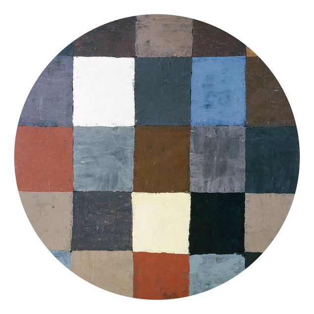 Self-adhesive round wallpaper - Paul Klee - Color Chart (on Gray)