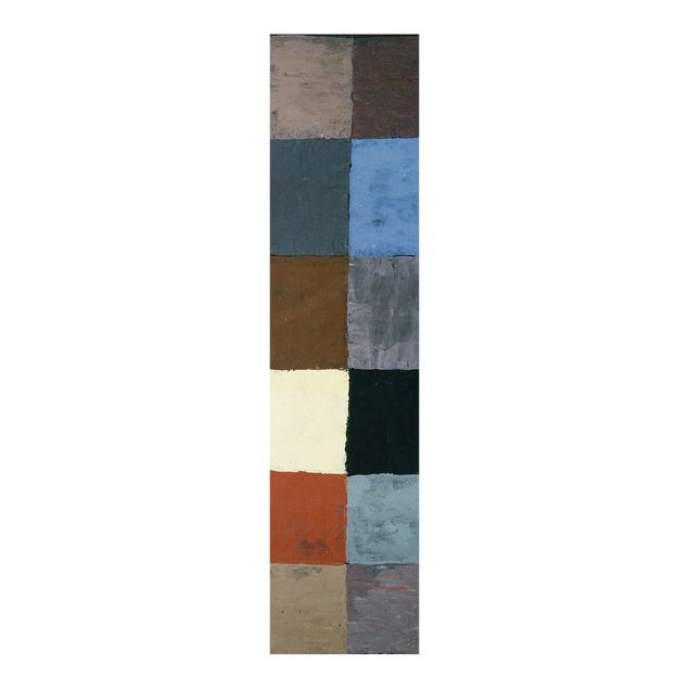 Sliding panel curtains set - Paul Klee - Color Chart (on Gray)