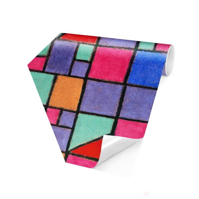 Self-adhesive hexagonal pattern wallpaper - Paul Klee - Glass Facade