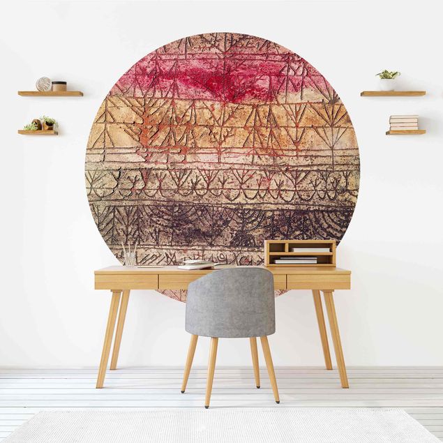 Self-adhesive round wallpaper - Paul Klee - Young Forest