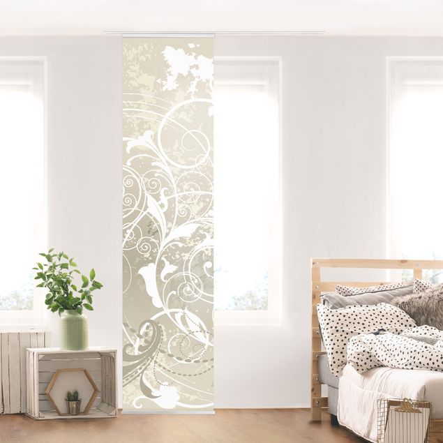 Sliding panel curtains set - Mother Of Pearl Ornament Design