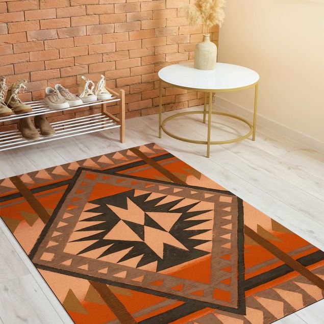 modern abstract rug Peruvian Ethno Pattern