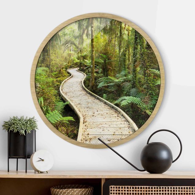 Framed prints round Path In The Jungle