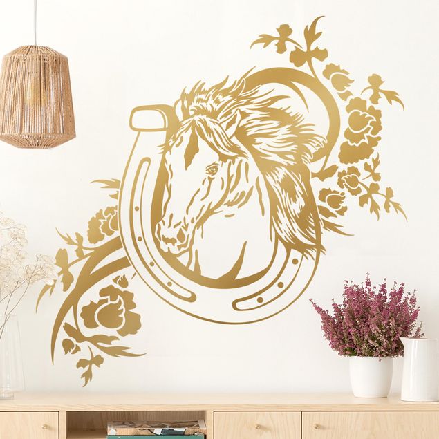 Wall sticker - Horse with horseshoe