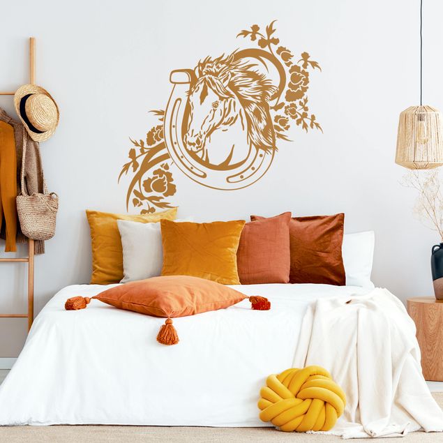Wall decal Horse with horseshoe