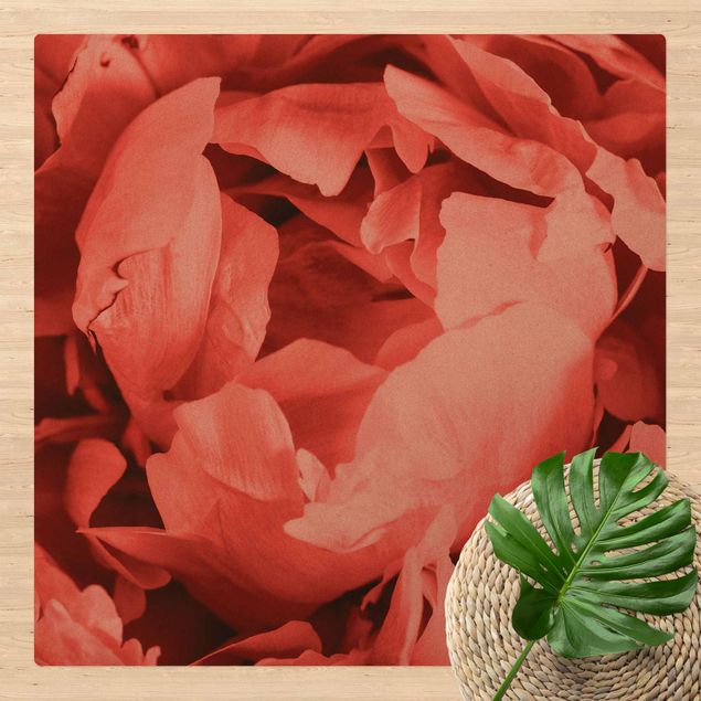 Modern rugs Peony Blossom Coral