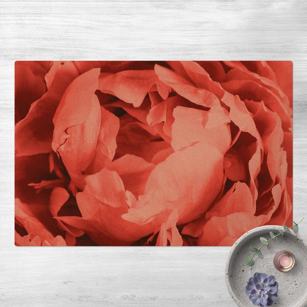 modern area rugs Peony Blossom Coral