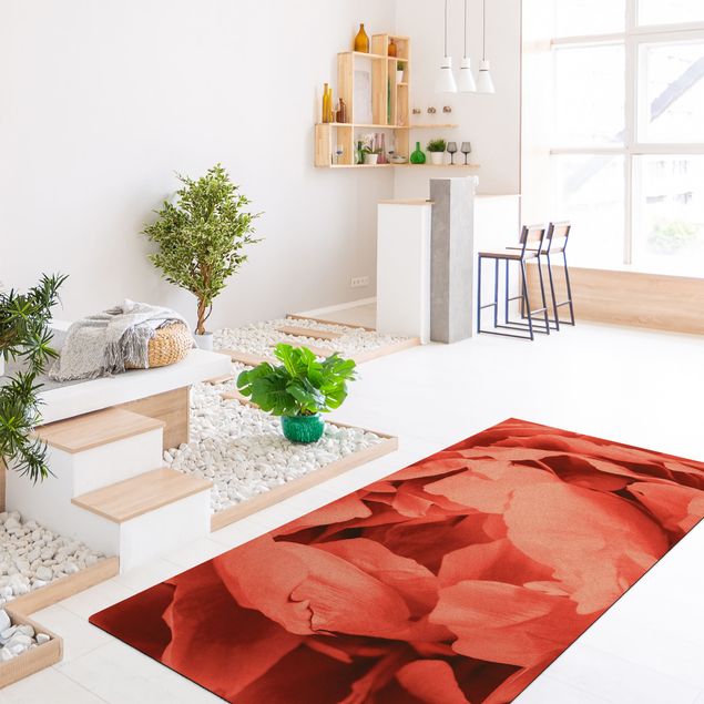 floral area rugs Peony Blossom Coral