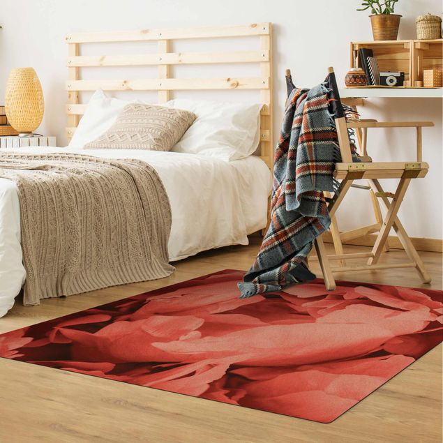 Floral rugs Peony Blossom Coral