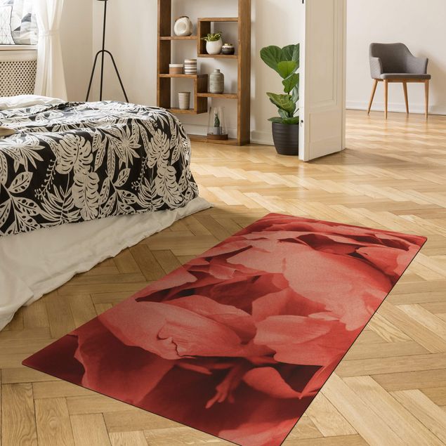 modern area rugs Peony Blossom Coral