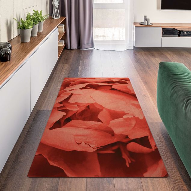 contemporary rugs Peony Blossom Coral
