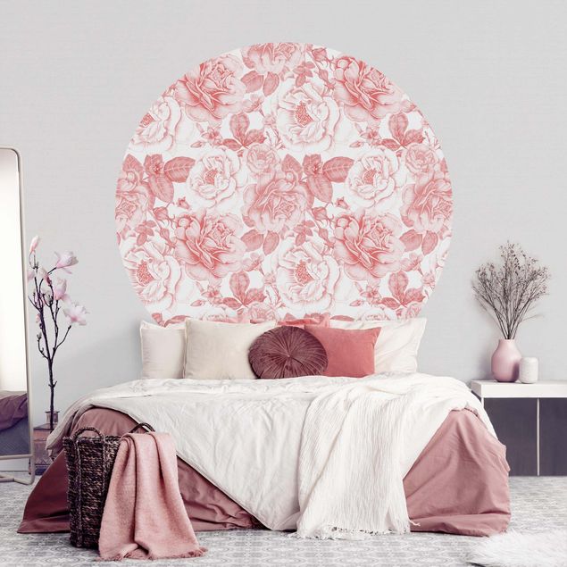 Wallpapers Peony Pattern Pink