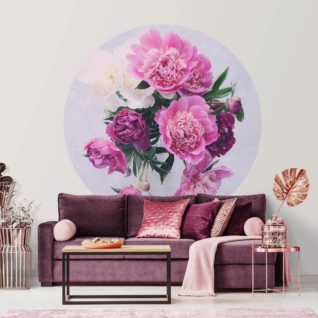 Wallpapers Peonies Shabby Pink White