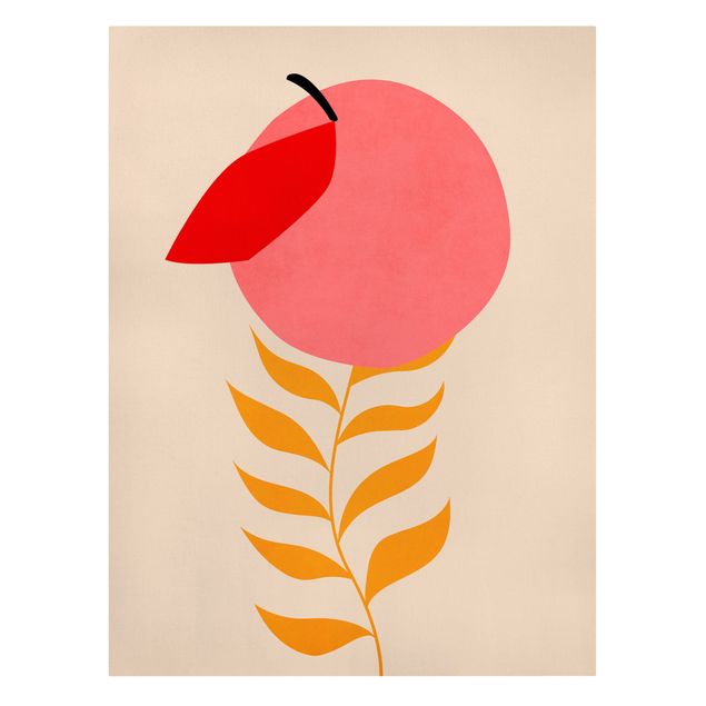 Print on canvas - Peach Plant In Pink