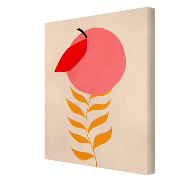Print on canvas - Peach Plant In Pink