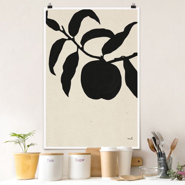 Poster art print - Peach branch II