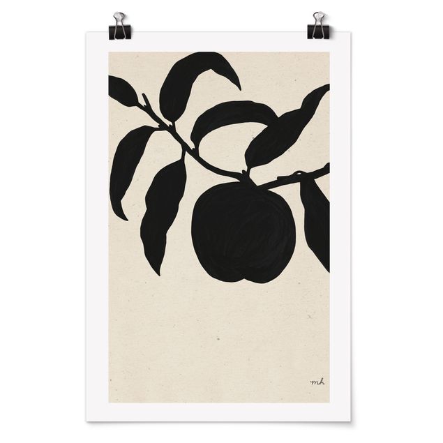 Poster art print - Peach branch II