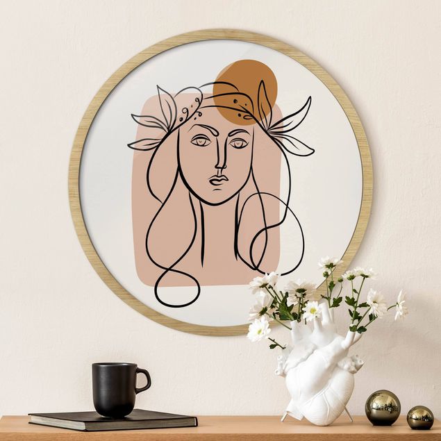 Framed prints round Picasso Interpretation - The Muse III