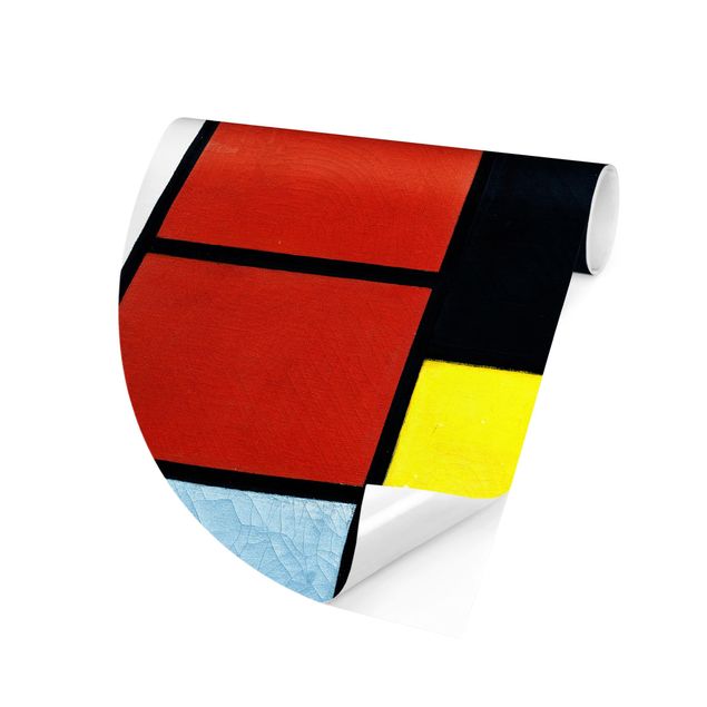 Self-adhesive round wallpaper - Piet Mondrian - Tableau No. 1