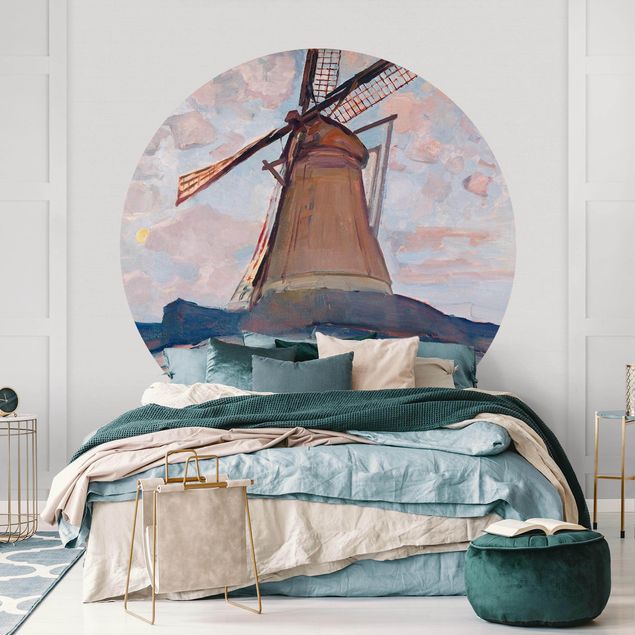 Self-adhesive round wallpaper - Piet Mondrian - Windmill