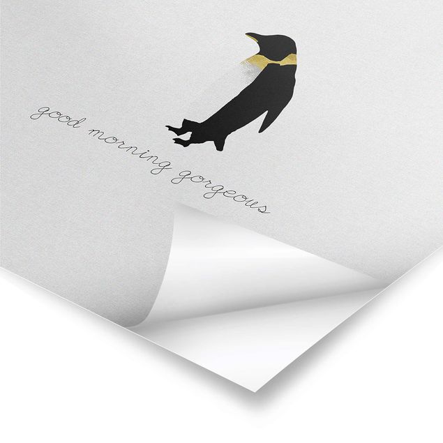 Poster - Penguin Quote Good Morning Gorgeous