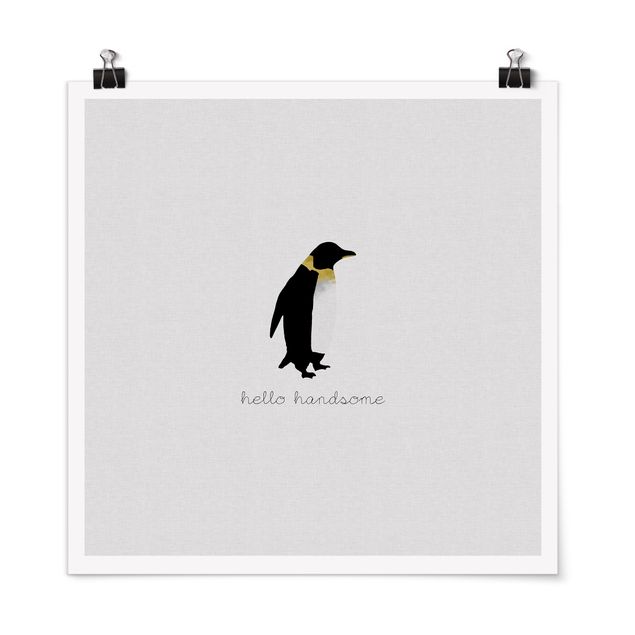 Poster - Penguin Quote Hello Handsome
