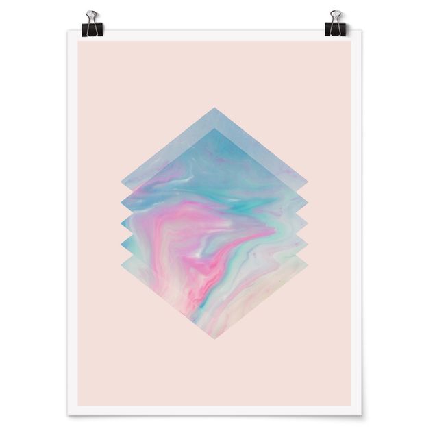 Poster - Pink Water Marble