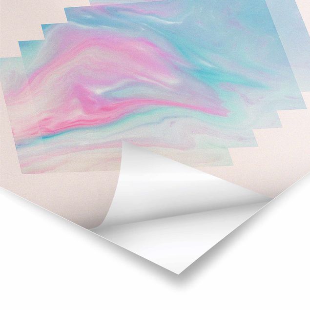 Poster - Pink Water Marble