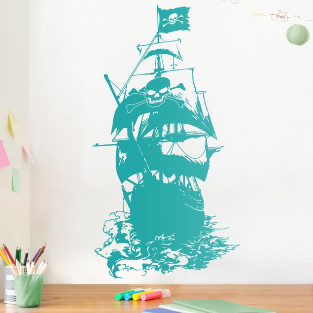 Pirate ship wall decal Pirate Ship Front