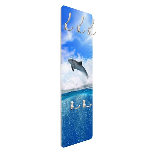 Coat rack - Playing Dolphins