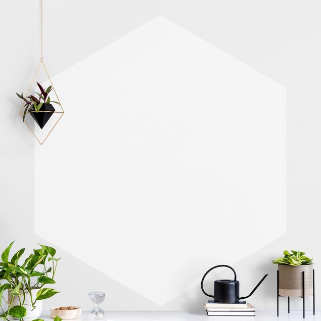 Self-adhesive hexagonal wall mural Polar White