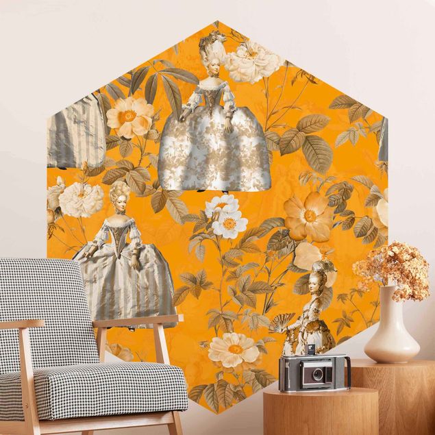 Wallpapers Opulent Dress In The Garden On Orange