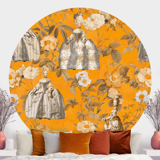 Wallpapers Opulent Dress In The Garden On Orange