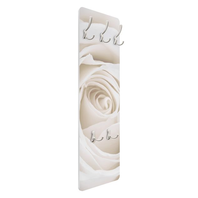 Coat rack - Pretty White Rose