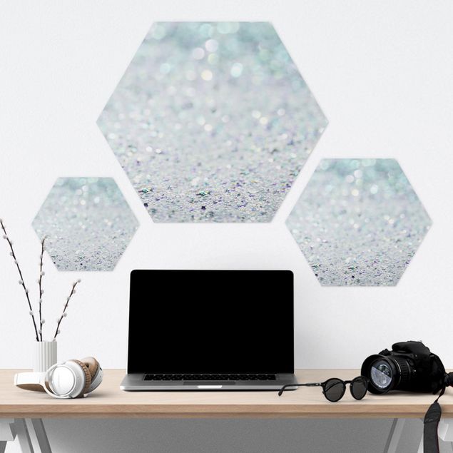 Forex hexagon - Princess Glitter Landscape In Mint Colour