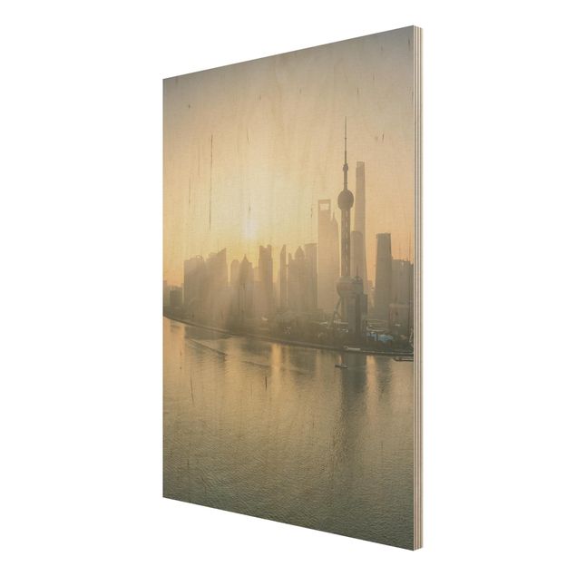 Wood print - Pudong At Dawn