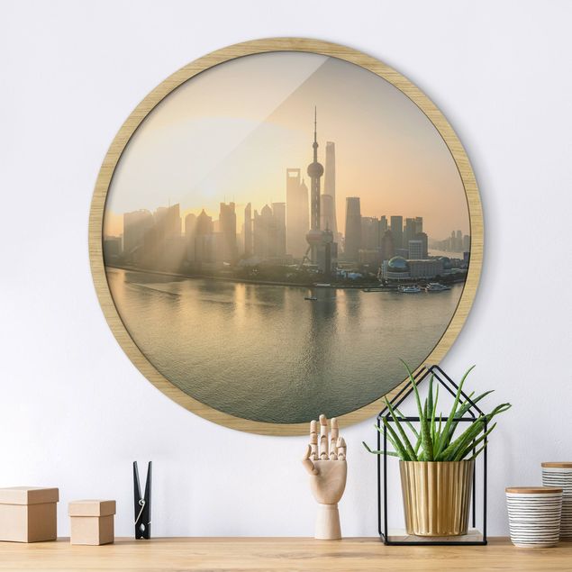 Framed prints round Pudong At Dawn