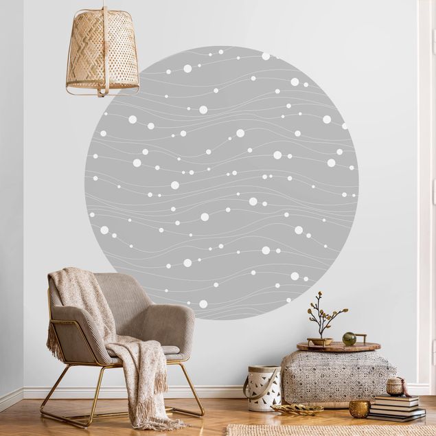 Wallpapers Dots On Wave Pattern In Front Of Grey