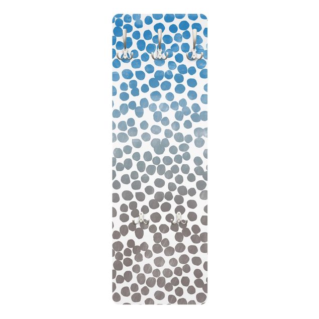 Coat rack - Dot pattern Blue Gray - Colour gradient