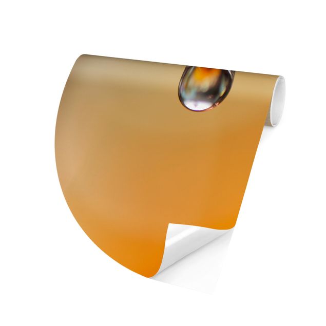 Self-adhesive round wallpaper - Dandelion In Orange
