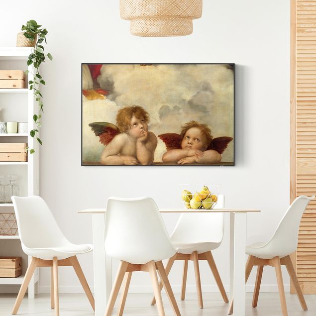 Print with acoustic tension frame system - Rafael - The Two Cherubs