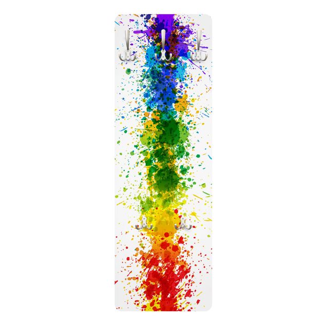 Coat rack - Rainbow Splatter