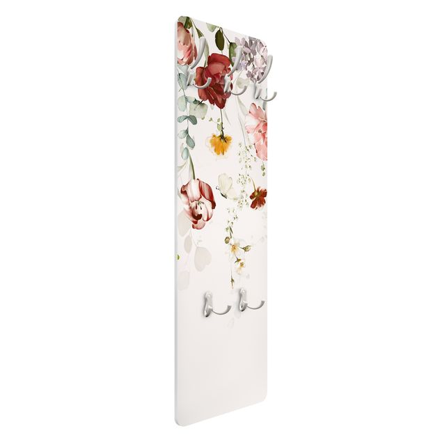 Coat rack modern - Trailing Flowers Watercolour