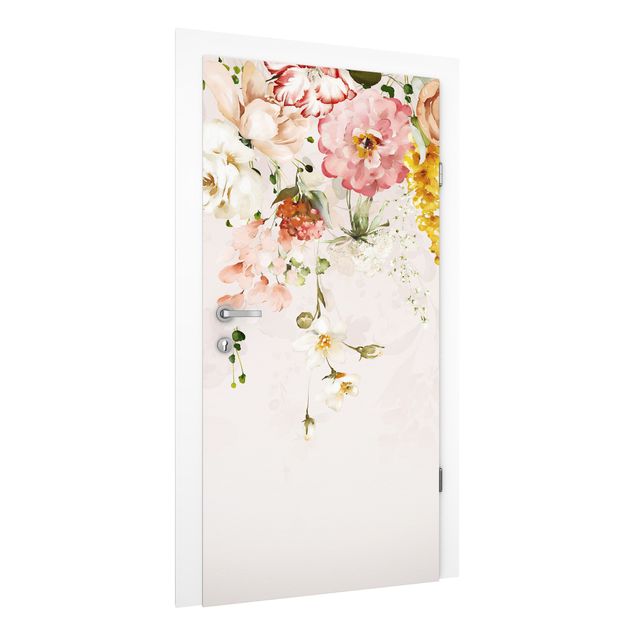 Wallpapers Trailing Flowers Watercolour Vintage