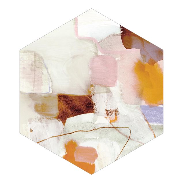 Self-adhesive hexagonal pattern wallpaper - Ravel I