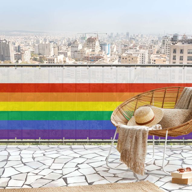 Balcony covering Rainbow Stripes
