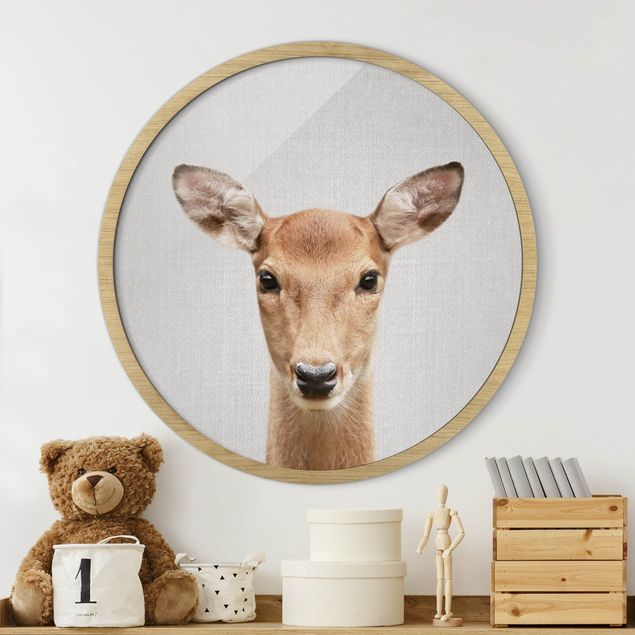 Framed prints round Roe Deer Rita
