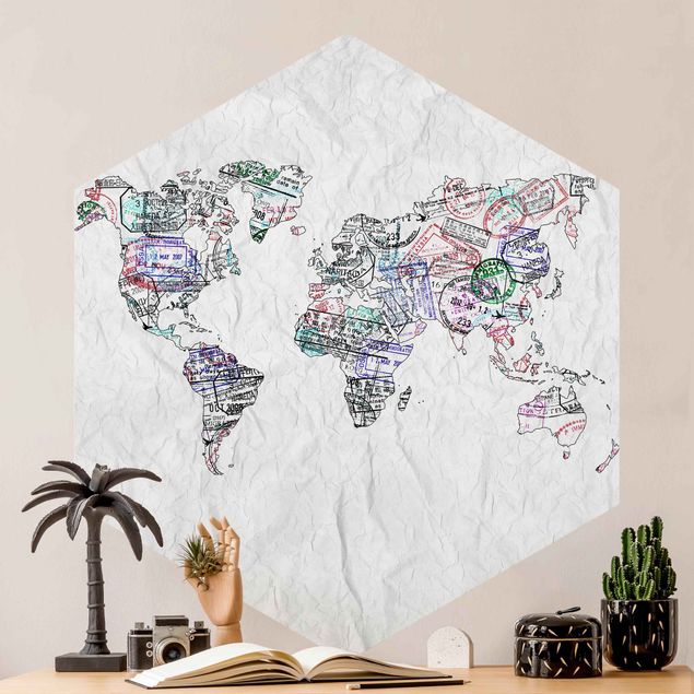 Wallpapers Passport Stamp World Map