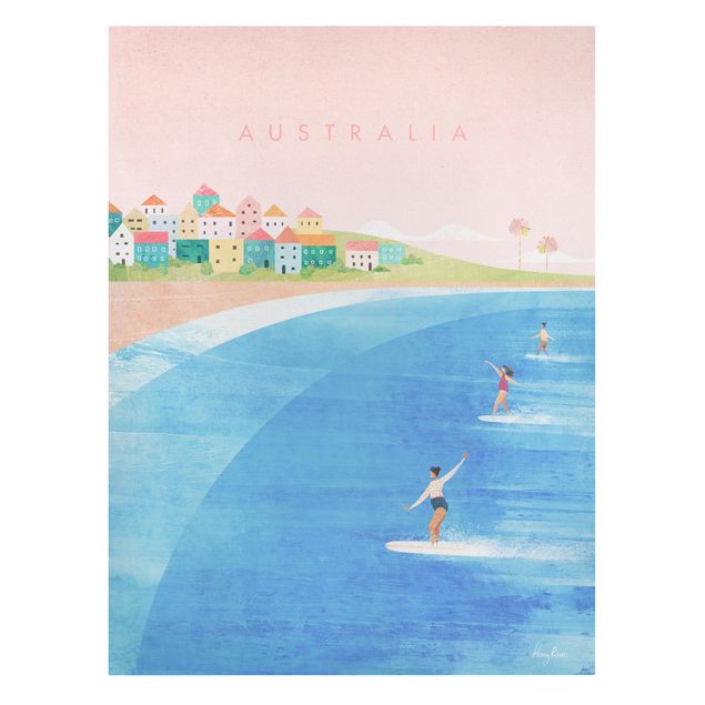 Print on canvas - Travel poster - Australia - Portrait format 3:4
