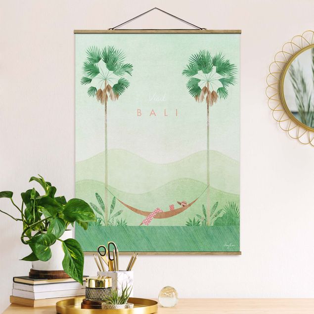 Fabric print with poster hangers - Tourism Campaign - Bali - Portrait format 3:4